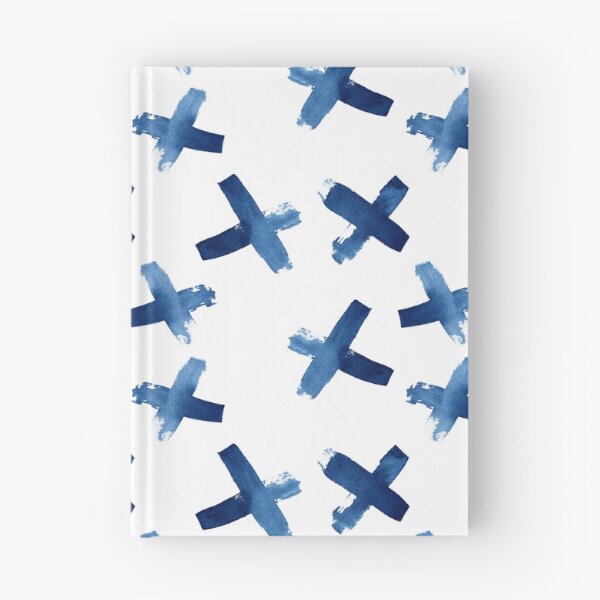 Item preview, Navy and White Watercolor Cross Pattern designed and sold by suzzincolour.