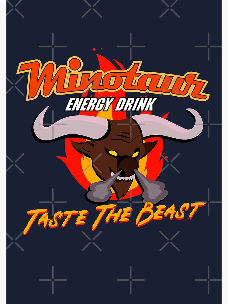 "Minotaur Energy Drinks Taste the Beast" Spiral Notebook for Sale by