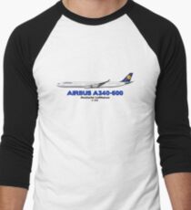 Airbus A340-600 - Deutsche Lufthansa Men's Baseball ¾ T-Shirt