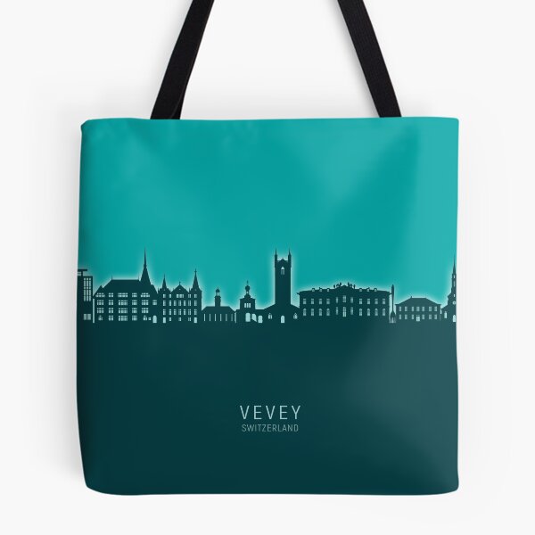 Item preview, Vevey Switzerland Skyline designed and sold by ArtPrints.