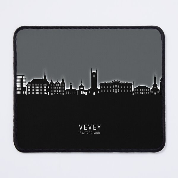 Item preview, Vevey Switzerland Skyline designed and sold by ArtPrints.