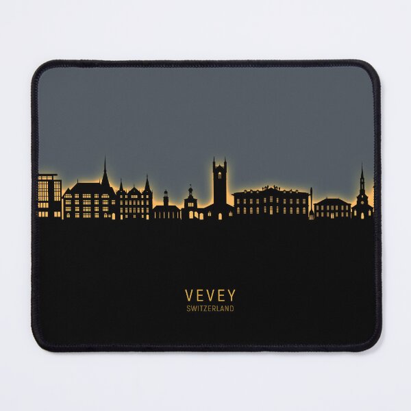 Item preview, Vevey Switzerland Skyline designed and sold by ArtPrints.