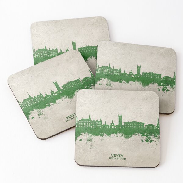 Item preview, Vevey Switzerland Skyline designed and sold by ArtPrints.
