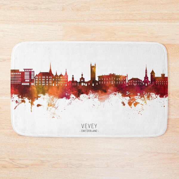 Item preview, Vevey Switzerland Skyline designed and sold by ArtPrints.