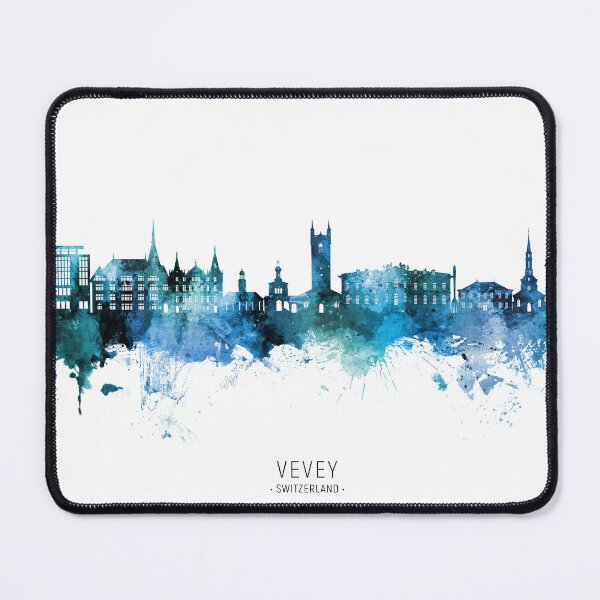 Item preview, Vevey Switzerland Skyline designed and sold by ArtPrints.