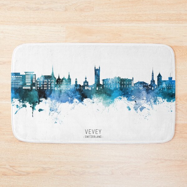 Item preview, Vevey Switzerland Skyline designed and sold by ArtPrints.