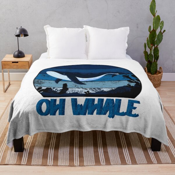 Item preview, Meme Oh Whale Funny Retro Blue designed and sold by PatrickWeidle.