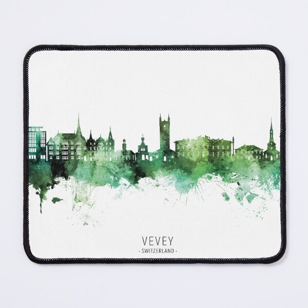 Item preview, Vevey Switzerland Skyline designed and sold by ArtPrints.