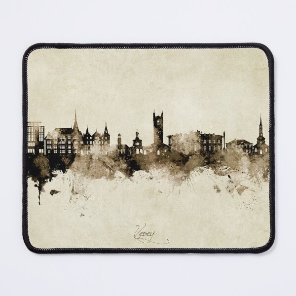 Item preview, Vevey Switzerland Skyline designed and sold by ArtPrints.