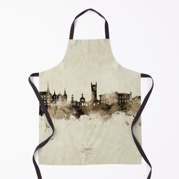 Item preview, Vevey Switzerland Skyline designed and sold by ArtPrints.