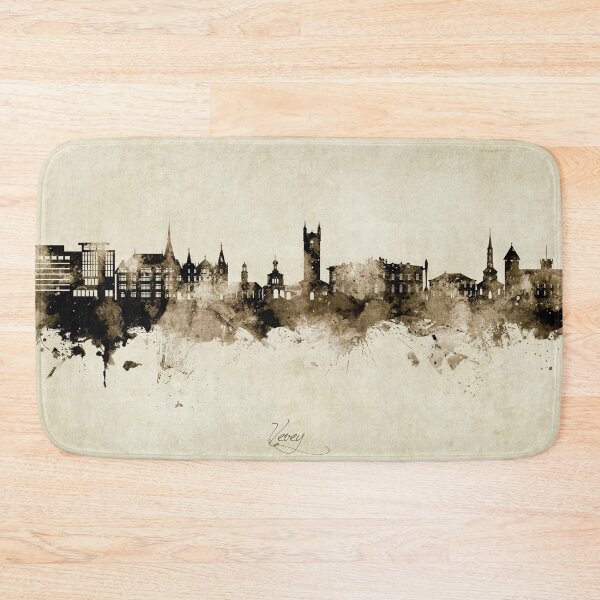 Item preview, Vevey Switzerland Skyline designed and sold by ArtPrints.