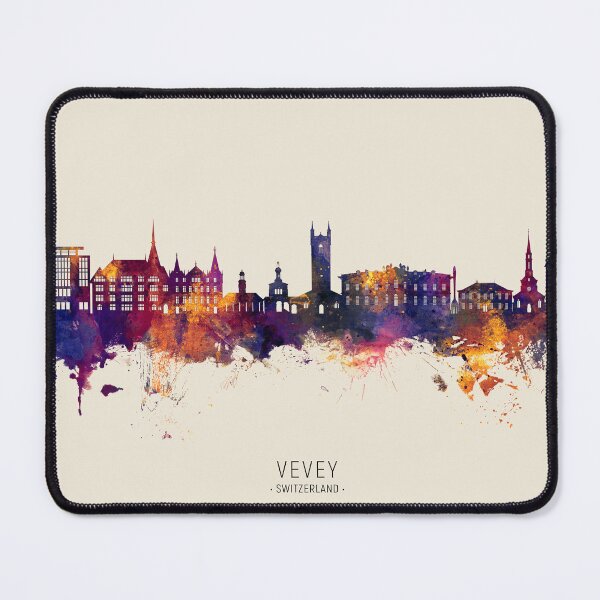 Item preview, Vevey Switzerland Skyline designed and sold by ArtPrints.