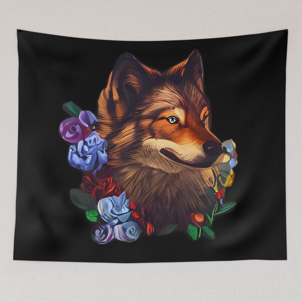 Item preview, Dog And Flowers designed and sold by nuel-art.