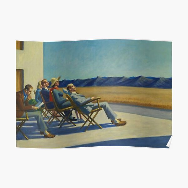 People In The Sun" by Edward Hopper Poster