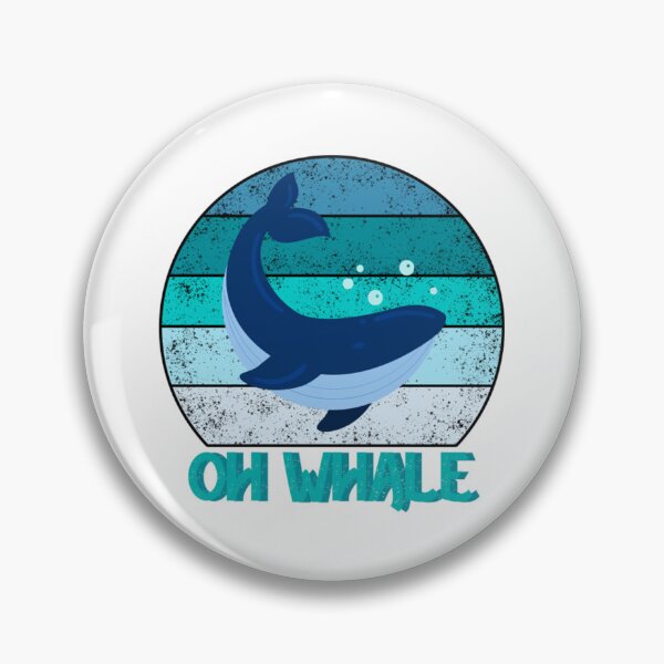 Item preview, Meme Retro Blue Oh Whale Funny designed and sold by PatrickWeidle.