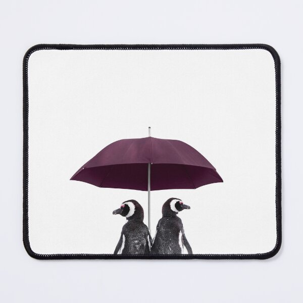 Item preview, Penguin Couple under Purple Umbrella designed and sold by PhotosByVille.