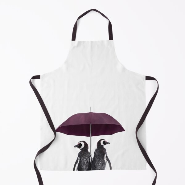 Item preview, Penguin Couple under Purple Umbrella designed and sold by PhotosByVille.