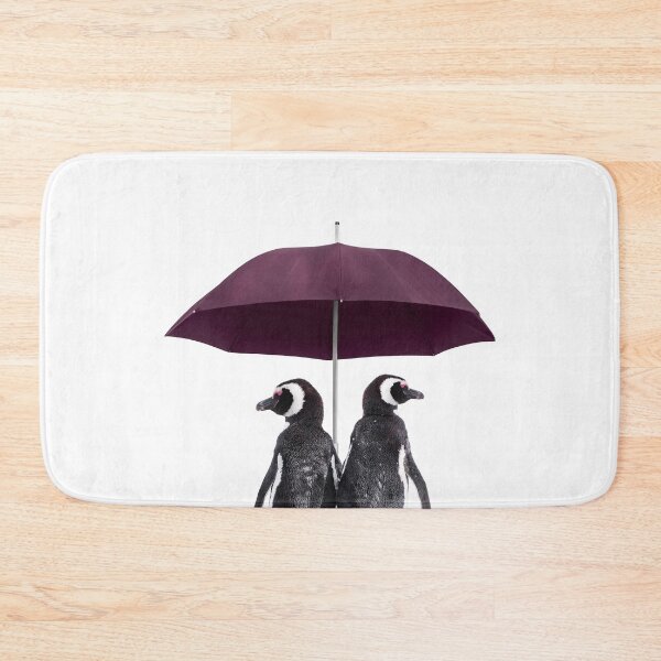 Item preview, Penguin Couple under Purple Umbrella designed and sold by PhotosByVille.