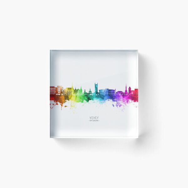 Item preview, Vevey Switzerland Skyline designed and sold by ArtPrints.