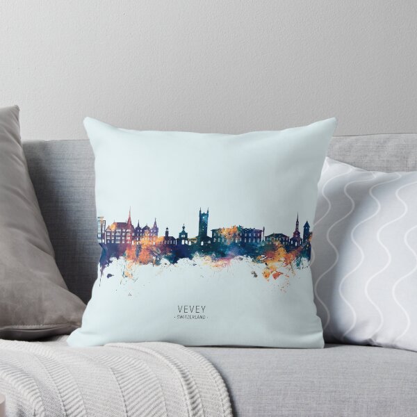 Item preview, Vevey Switzerland Skyline designed and sold by ArtPrints.