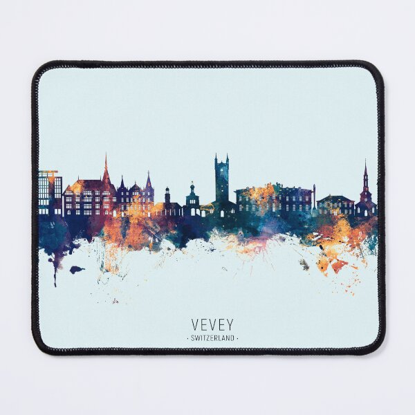 Item preview, Vevey Switzerland Skyline designed and sold by ArtPrints.
