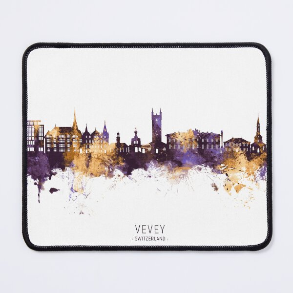 Item preview, Vevey Switzerland Skyline designed and sold by ArtPrints.