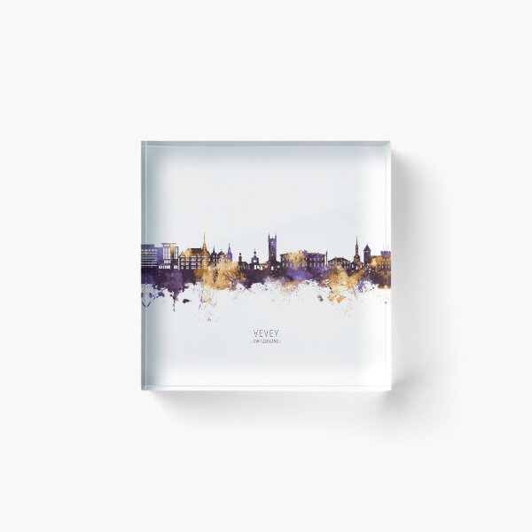 Item preview, Vevey Switzerland Skyline designed and sold by ArtPrints.