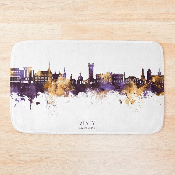 Item preview, Vevey Switzerland Skyline designed and sold by ArtPrints.