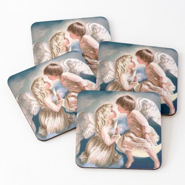 Item preview, Two Young Angels on the Cloud and Moon designed and sold by Rowena Jones.