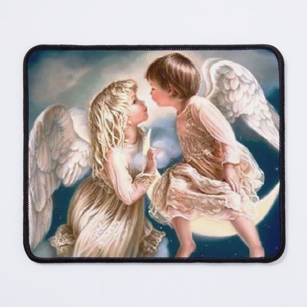 Item preview, Two Young Angels on the Cloud and Moon designed and sold by Rowena Jones.