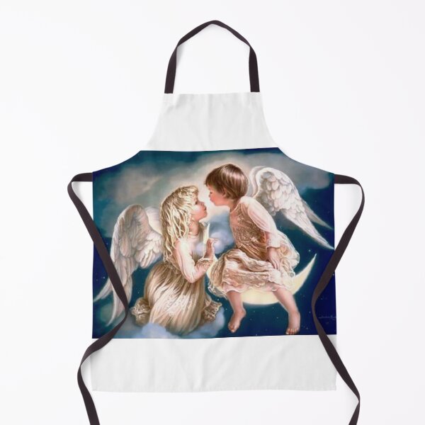 Item preview, Two Young Angels on the Cloud and Moon designed and sold by Rowena Jones.