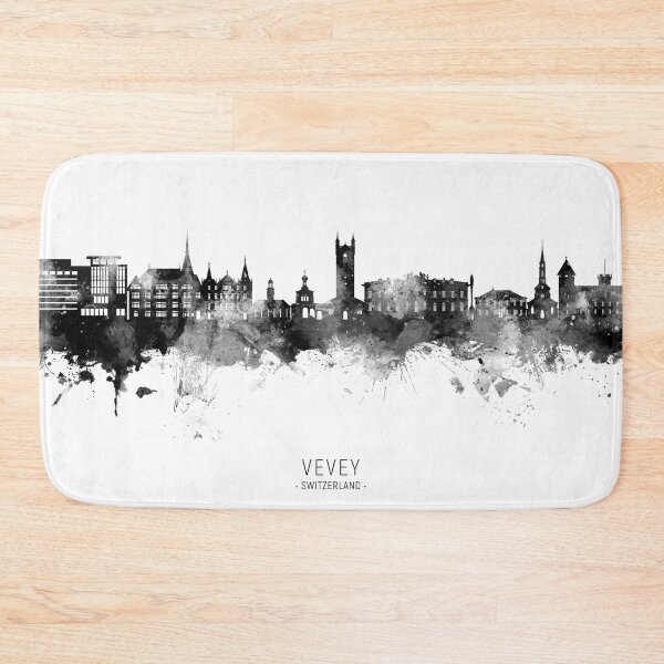Item preview, Vevey Switzerland Skyline designed and sold by ArtPrints.