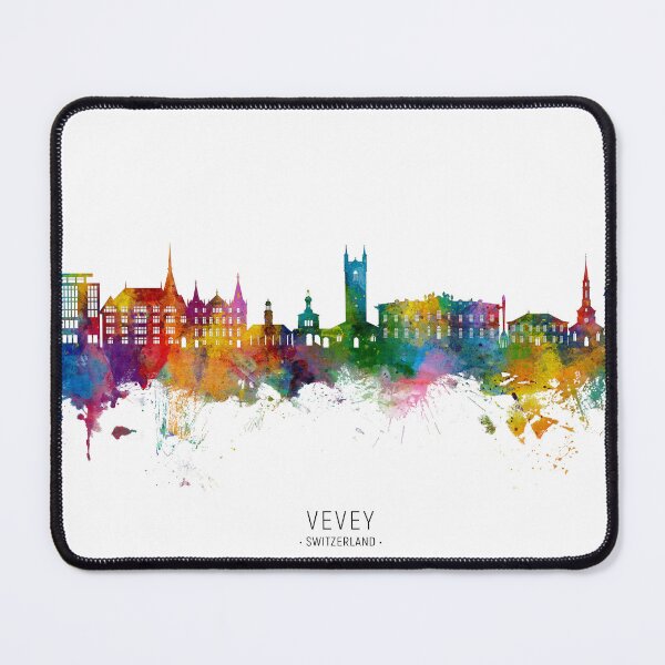 Item preview, Vevey Switzerland Skyline designed and sold by ArtPrints.