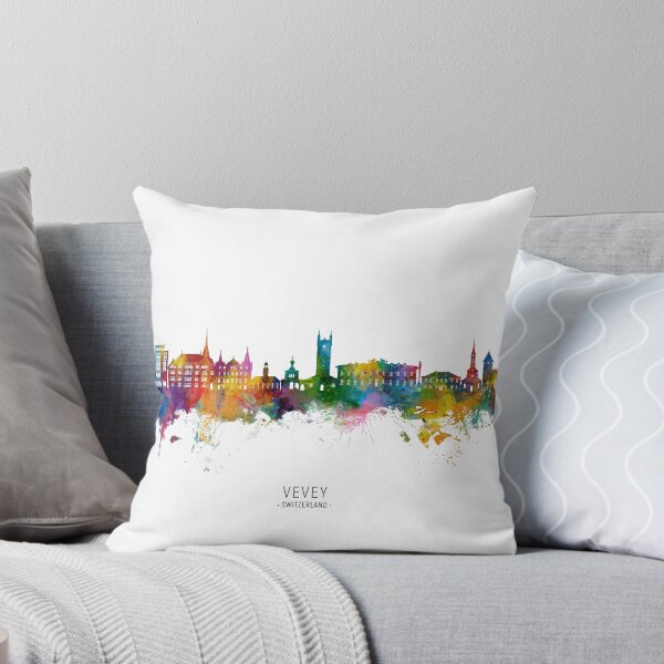 Item preview, Vevey Switzerland Skyline designed and sold by ArtPrints.