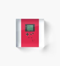 Retro Video Game Boy Console Acrylic Block