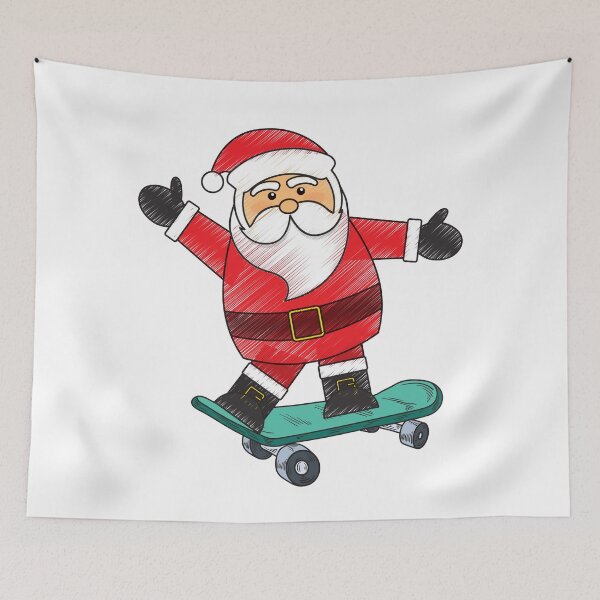 Item preview, Santa on a Skateboard designed and sold by trendingatees.