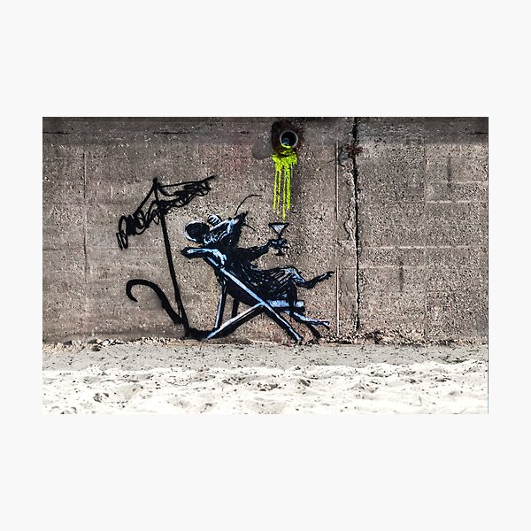 Item preview, Banksy Cocktail Rat - Original Mural designed and sold by WE-ARE-BANKSY.