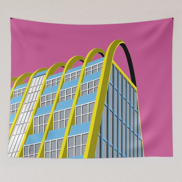Item preview, Toast Rack, Manchester, UK Print, Cityscape, Poster, Artwork, Architecture Print, Wall Art, Home Decor, Wall Print, Brutalist Print designed and sold by sketchingarchi.