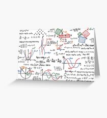 Mathematics Formulas Numbers Greeting Card