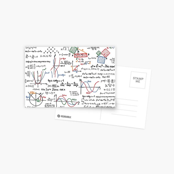 Números de fórmulas matemáticas Postal