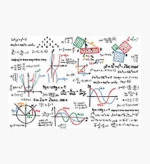 Mathematics Formulas Numbers Photographic Print