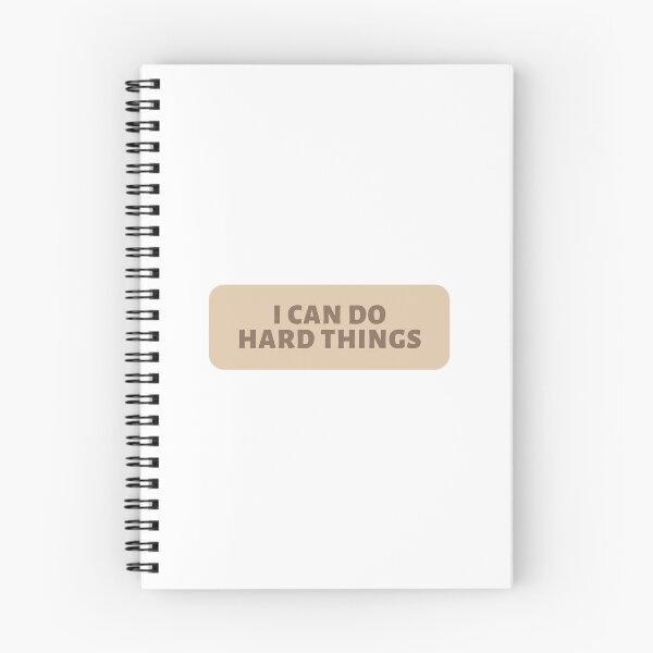Item preview, I Can Do Hard Things - Beige Quotes Aesthetic designed and sold by BloomingDiaries.