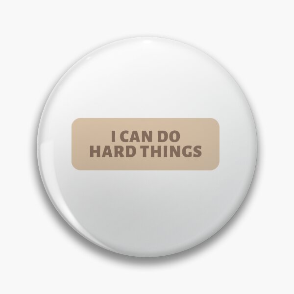 Item preview, I Can Do Hard Things - Beige Quotes Aesthetic designed and sold by BloomingDiaries.