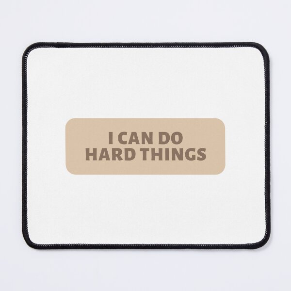 Item preview, I Can Do Hard Things - Beige Quotes Aesthetic designed and sold by BloomingDiaries.