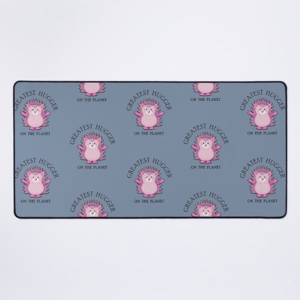 Item preview, HEDGEHOG - Greatest Hugger on the Planet (faded denim background) designed and sold by Colette van der Wal.