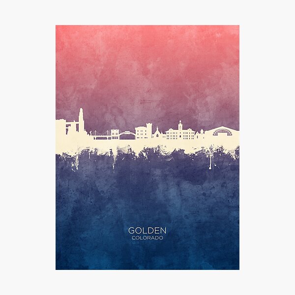 Item preview, Golden Colorado Skyline designed and sold by ArtPrints.