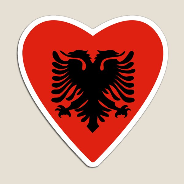 Item preview, corazón albanés, designed and sold by LuFilu.