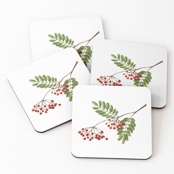 Item preview, Rowanberry branch, hand drawn designed and sold by Smetankinaart.