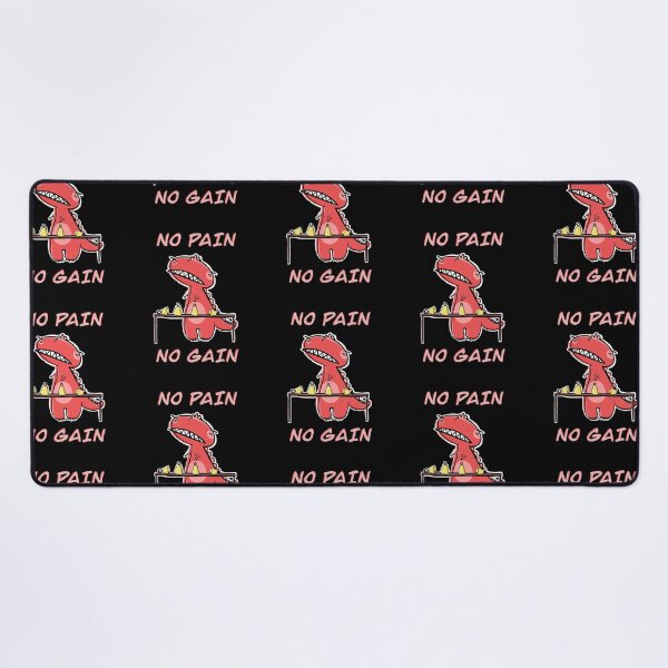 Item preview, Funny Red T-Rex Practicing Handbells "No Pain, No Gain" designed and sold by SubtleSplit.