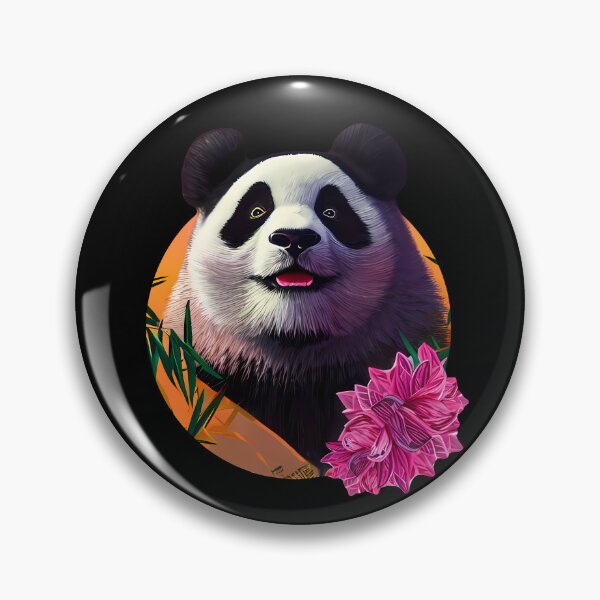 Item preview, Panda And Flowers designed and sold by nuel-art.